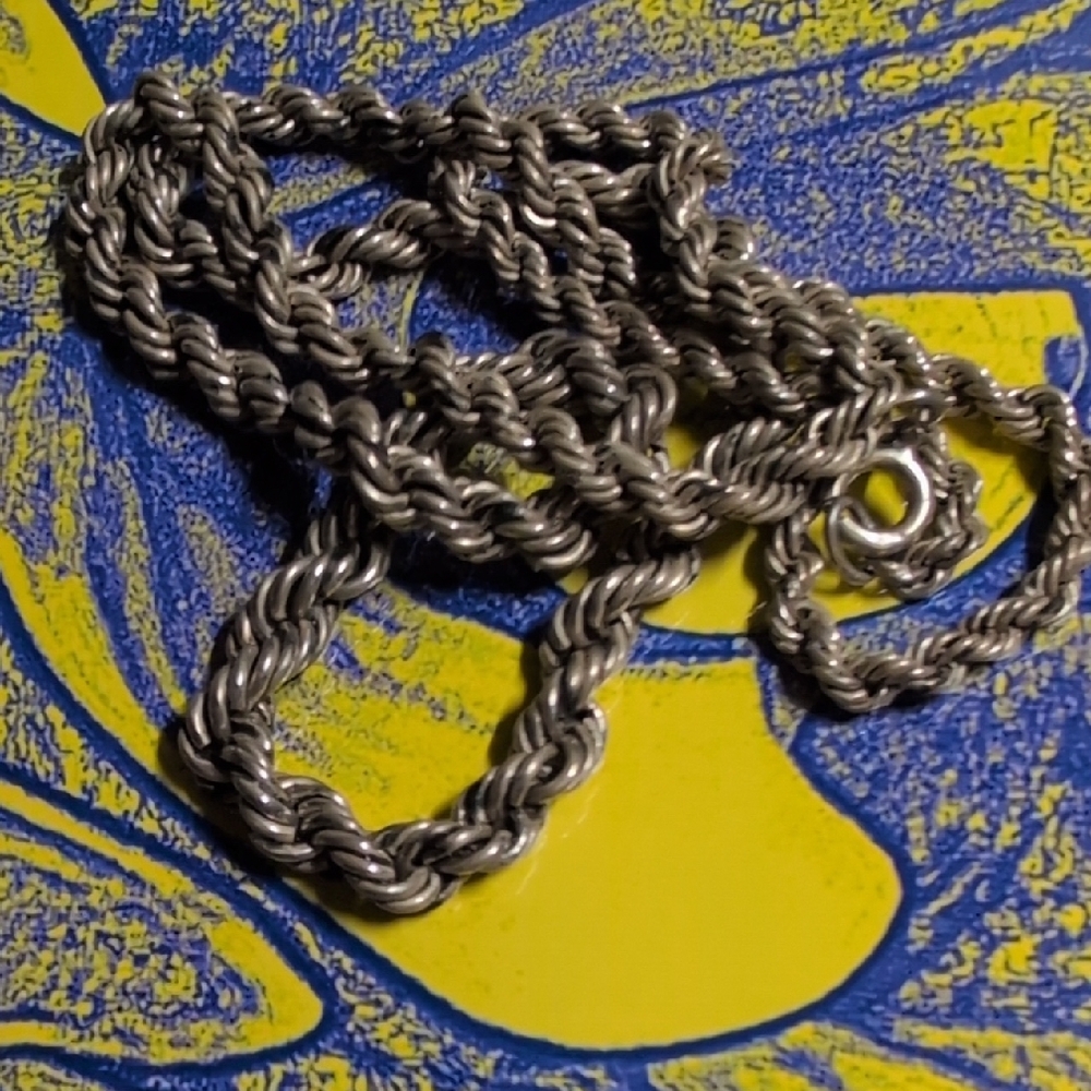 Source Unknown Twisted Silver Necklace - image 4